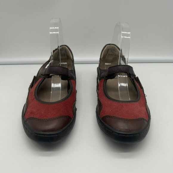 Palladium Mary Jane Comfort Shoes‎ Women 7 Suede Leather Adjustable Red Brown - Picture 4 of 8